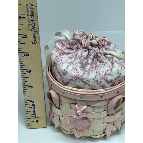 Longaberger Horizon of Hope Basket Tie-On | Floral Liner & Heart Charm 2006 READ - Picture 7 of 8
